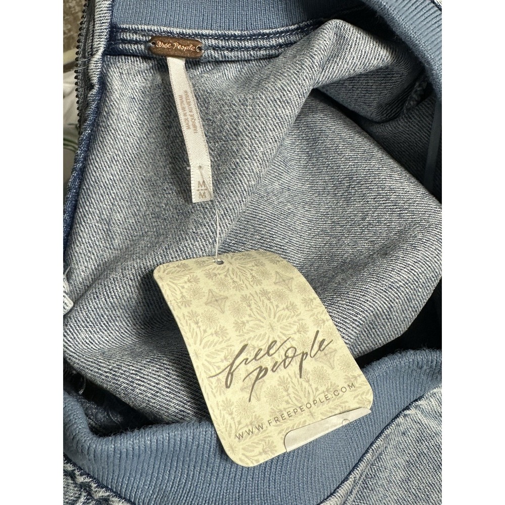 Free People Harlow Mini Dress Size M Denim, Blue - Picture 7 of 9